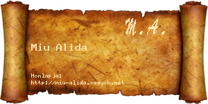 Miu Alida névjegykártya